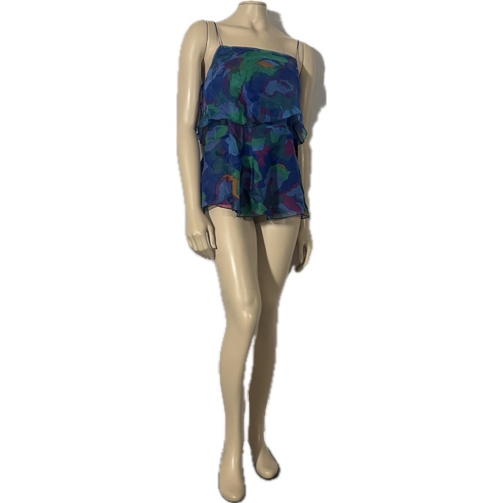 NWT Emporio Armani Mulberry Silk Cami Floral Top